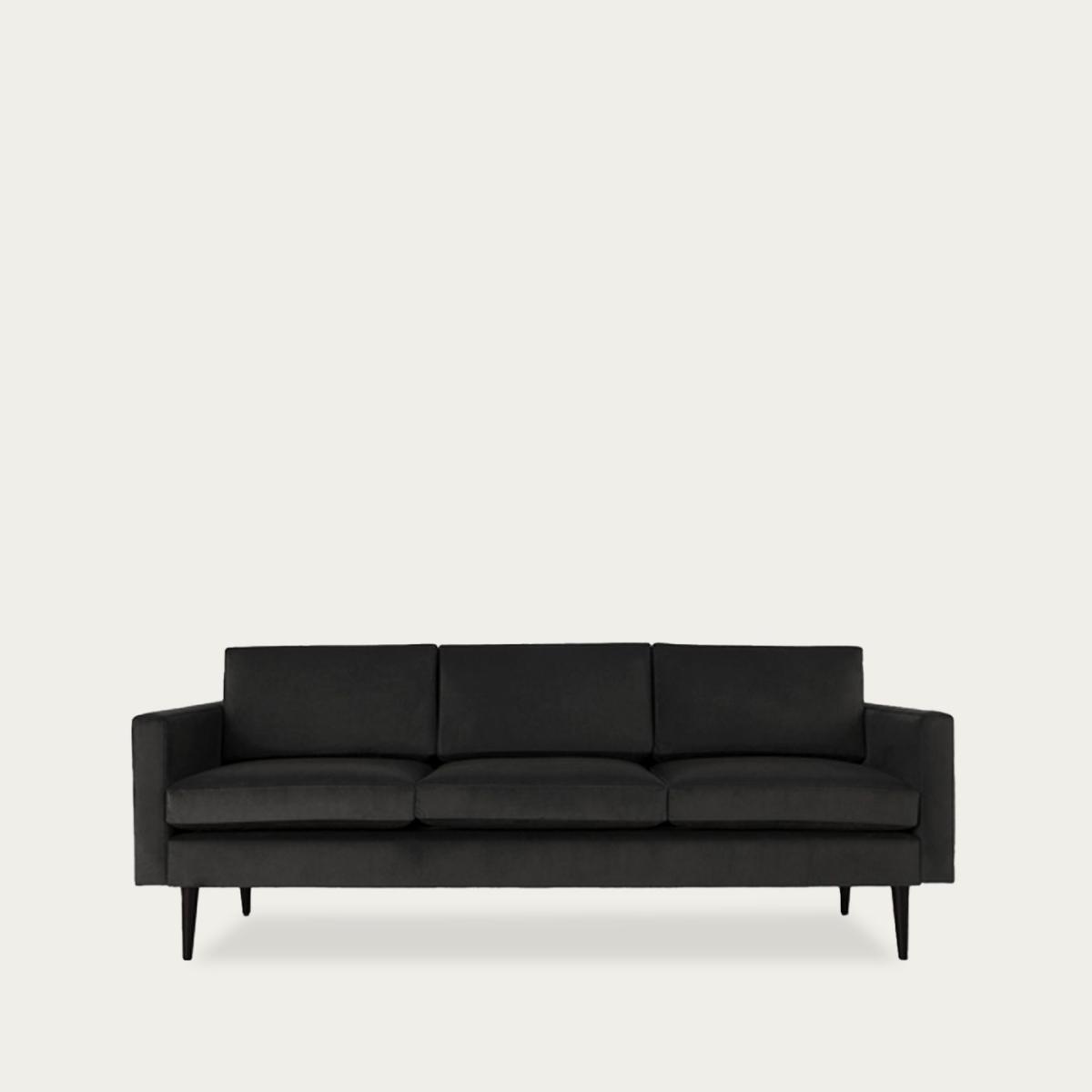 Charcoal Model 01 Velvet 3 Seater Sofa