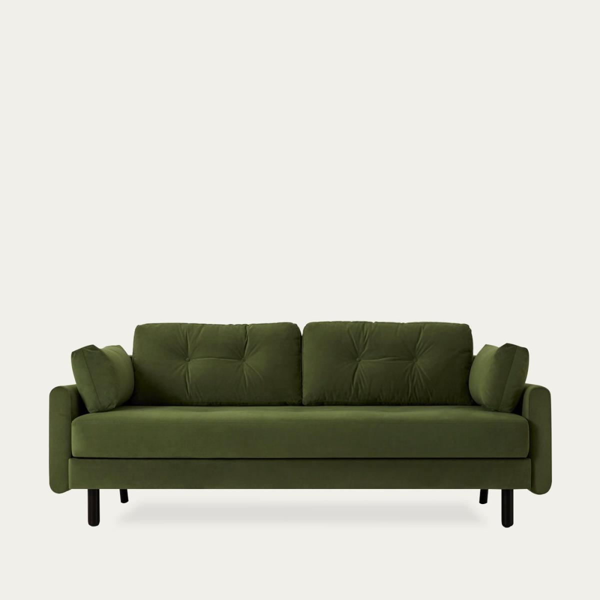 Vine Model 04 Velvet 3 Seat Sofa Bed