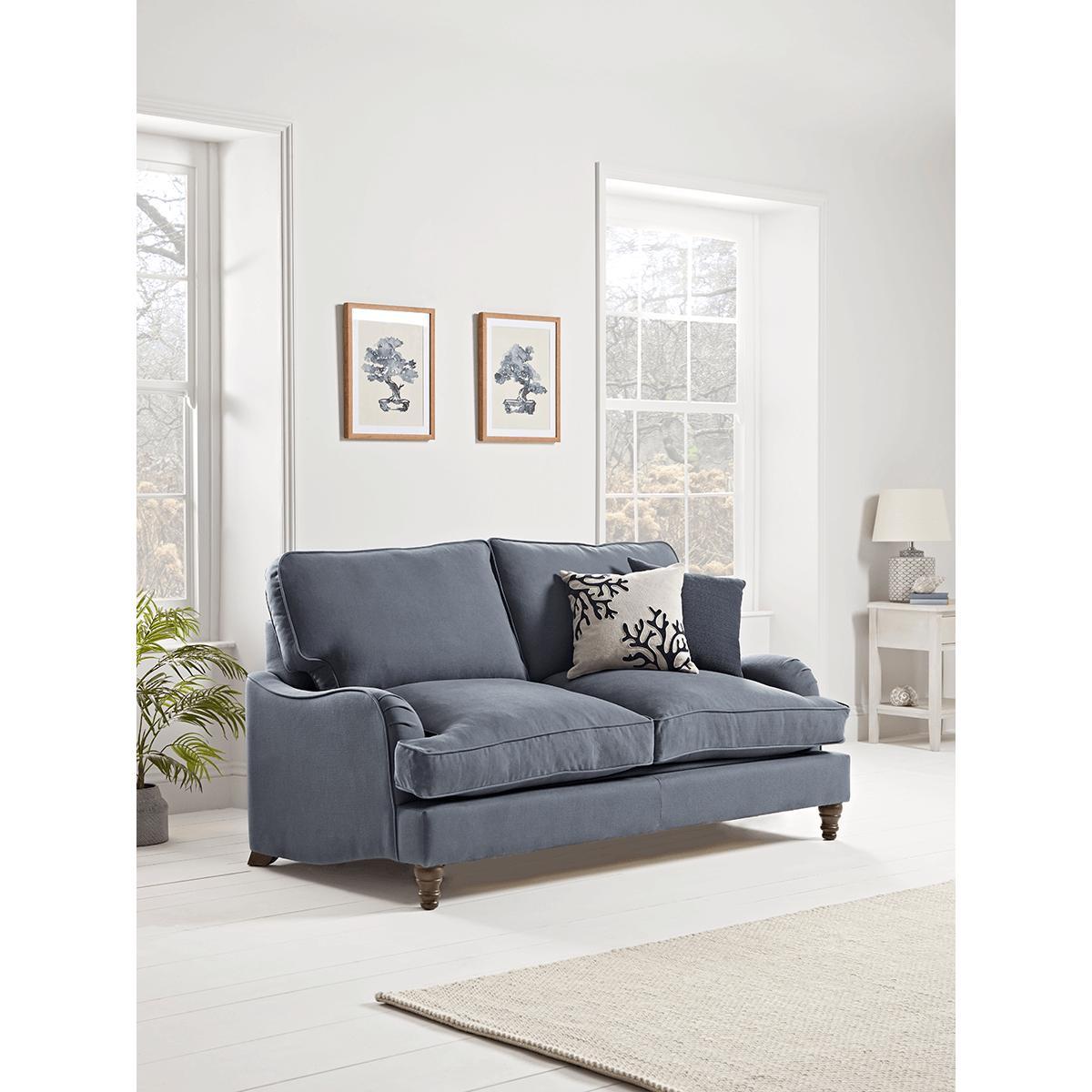 Kew Three Seater Sofa - Moss Velvet – image 1