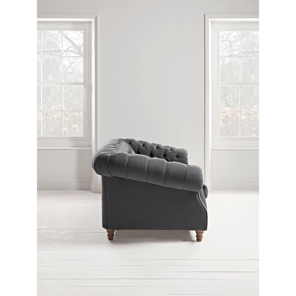 Layla Three Seater Sofa - French Blue Linen Cotton Blend – image 5