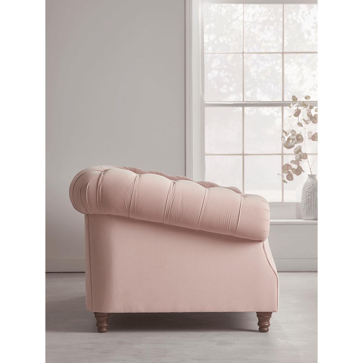 Layla Three Seater Sofa - French Blue Linen Cotton Blend – image 9