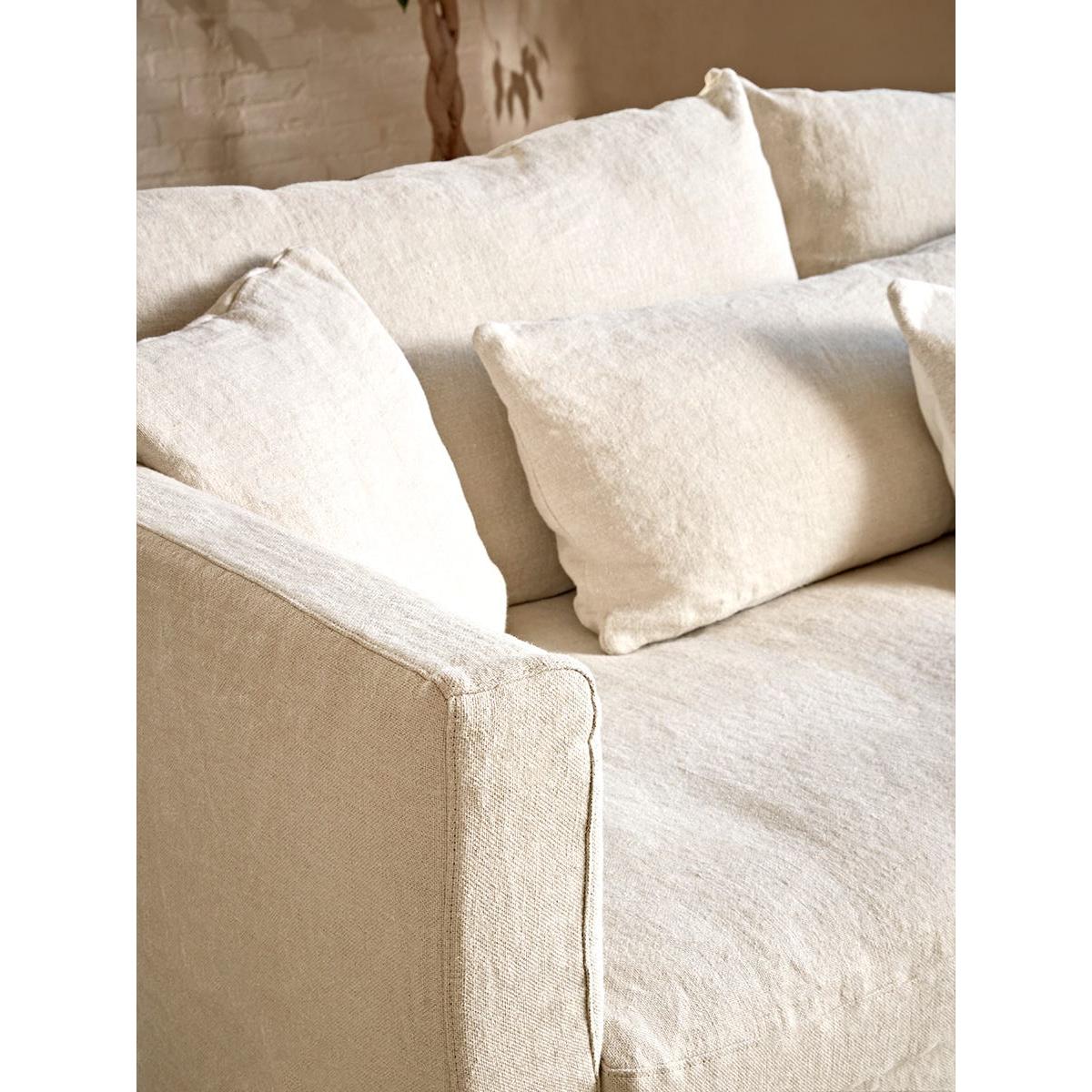 Emilia Linen Three Seater Sofa – image 4