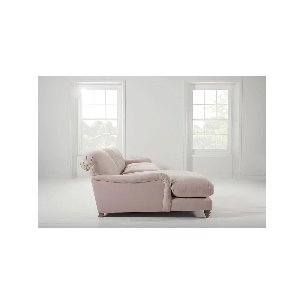 Cosy Grand Chaise Sofa Mid Blue Velvet - Right Hand Facing – image 6