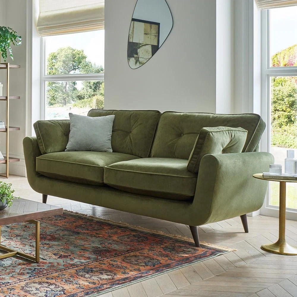 Stratus 3 Seater Sofa - Velvet Dark Grey – image 1