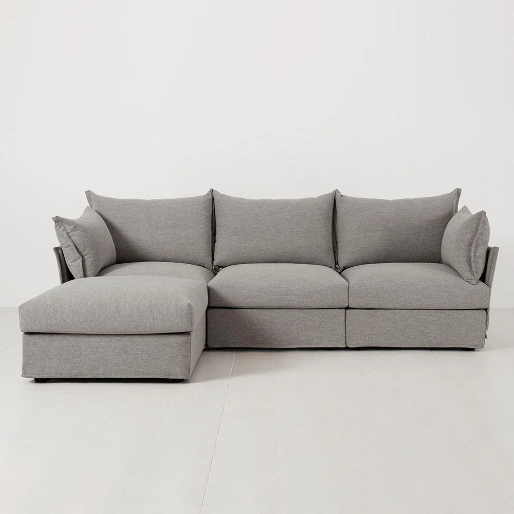Swyft Sofa in a Box Model 06 Modular Linen 3 Seater Sofa with Chaise – image 1