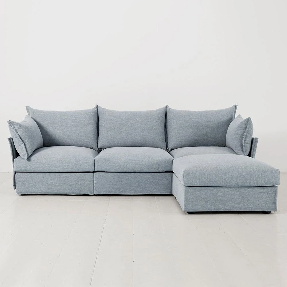 Swyft Sofa in a Box Model 06 Modular Linen 3 Seater Sofa with Chaise – image 1