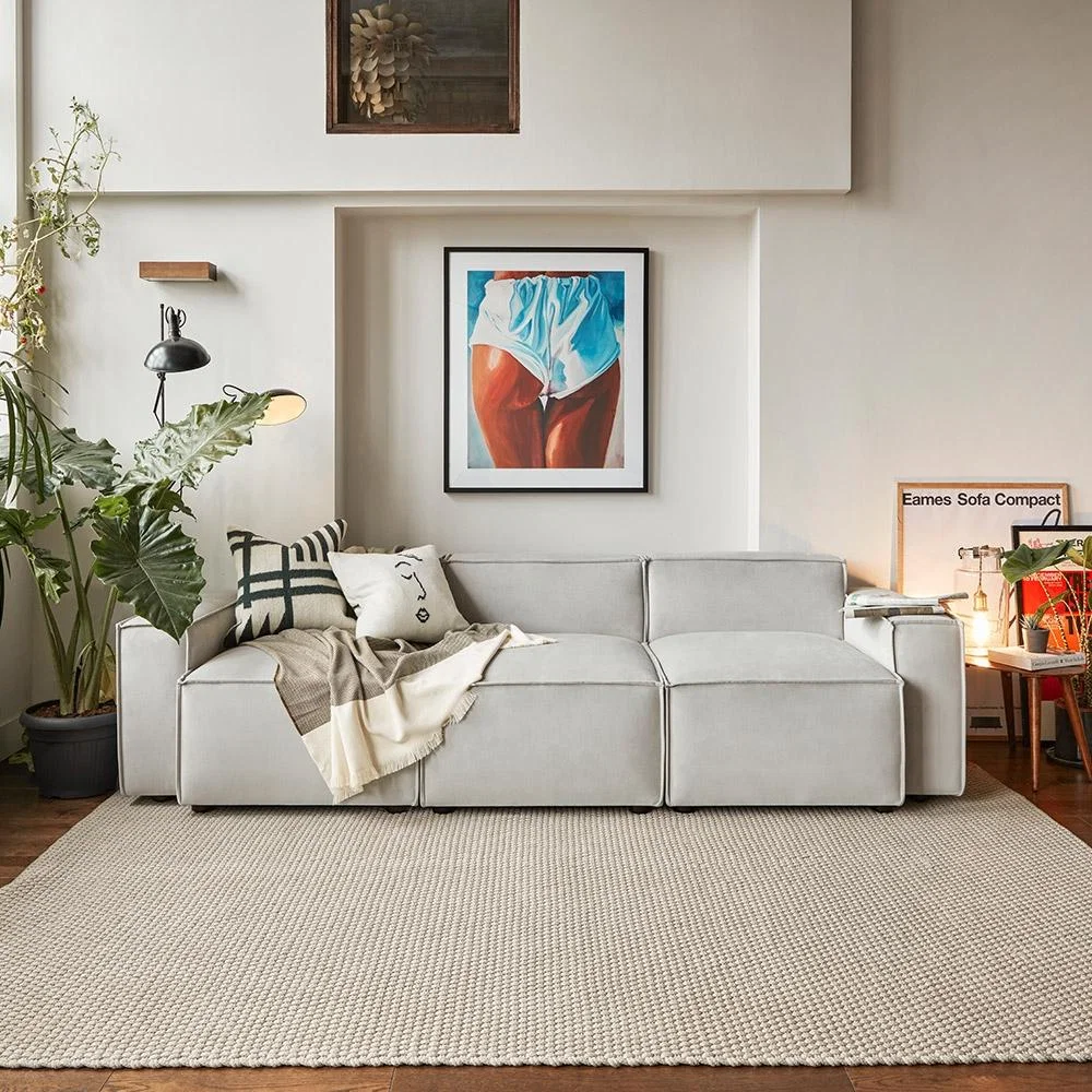 Swyft Sofa in a Box Model 03 Modular Velvet 3 Seater Sofa - Vine – image 1