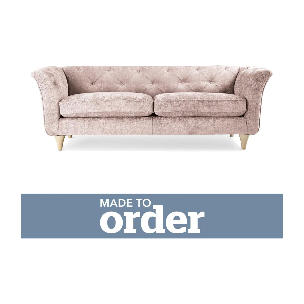 Jaipur 3 Seater Sofa Luxury Chenille Premium Chenille Rosewood – image 1