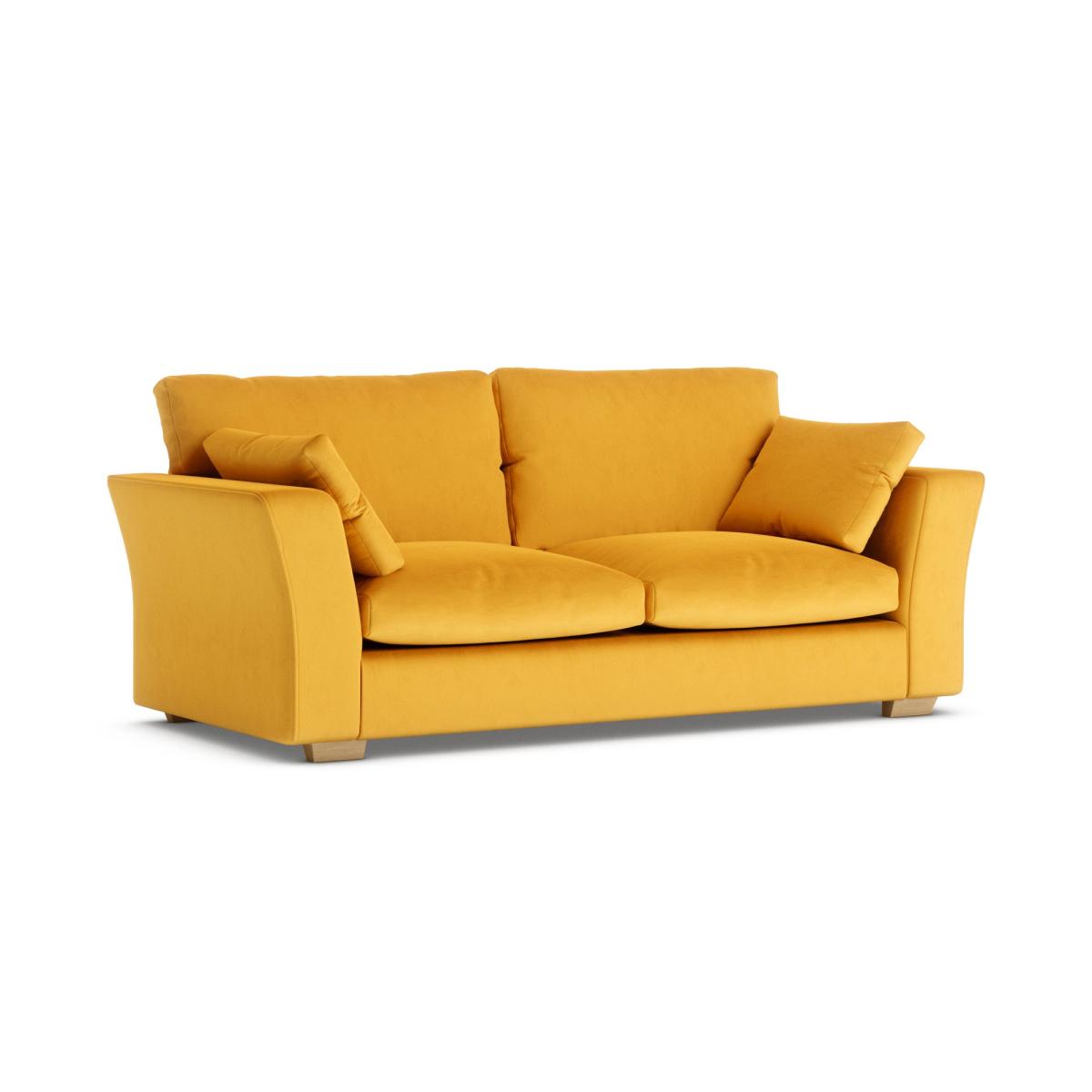 Blakeney Luxury Velvet 3 Seater Sofa Luxury Velvet Old Gold – image 2