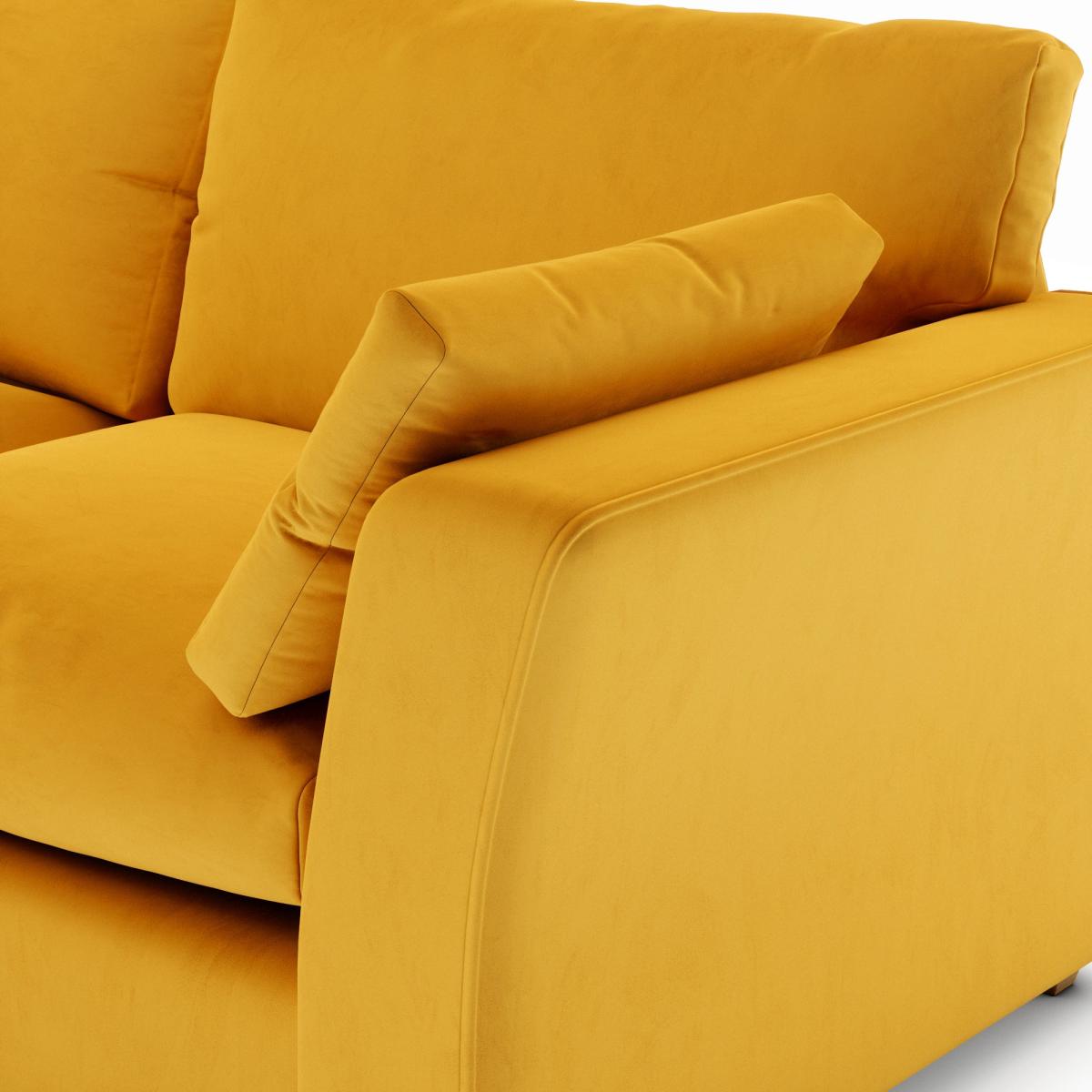 Blakeney Luxury Velvet 3 Seater Sofa Luxury Velvet Old Gold – image 7