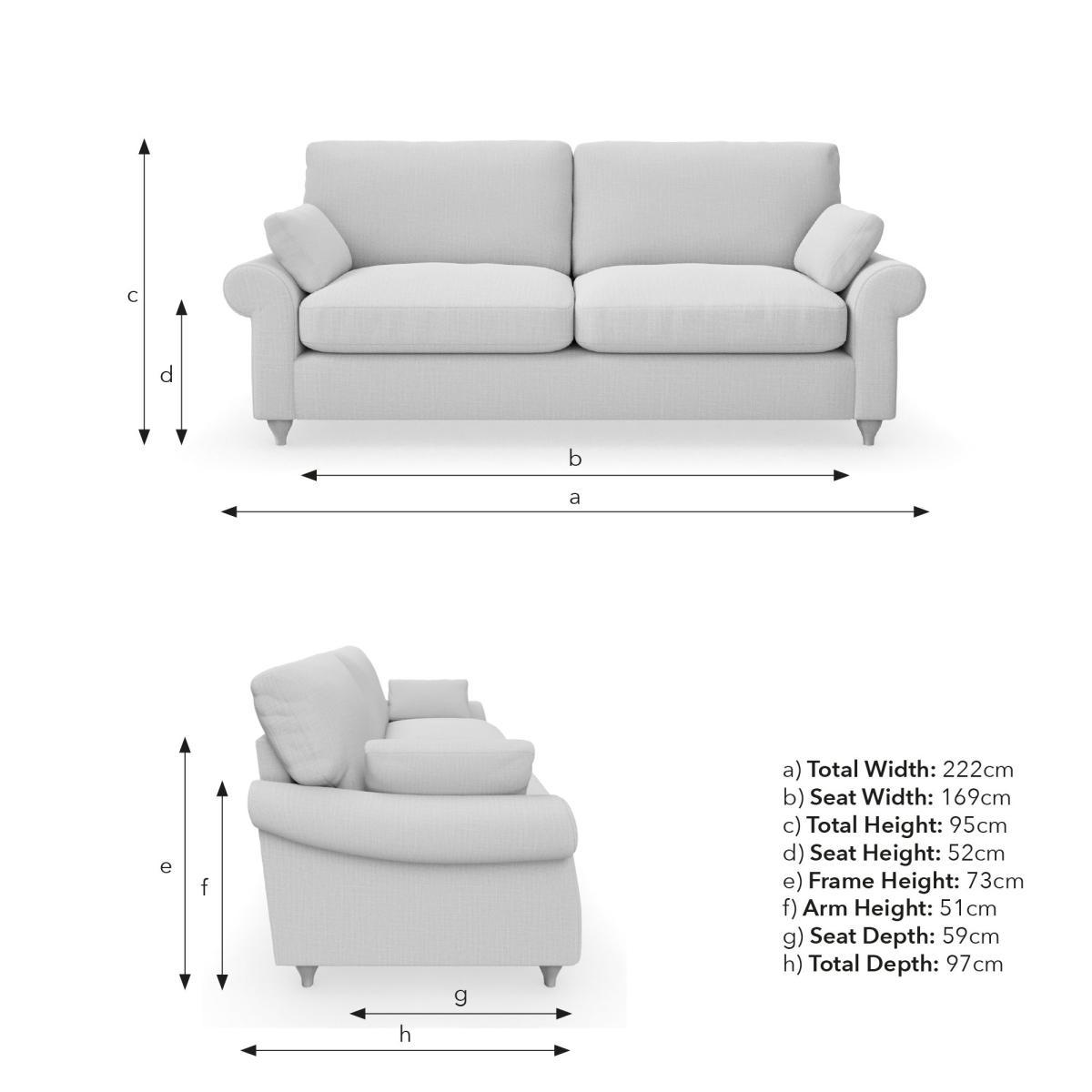 Salisbury Cosy Marl 3 Seater Sofa Cosy Marl Chateau Grey – image 9