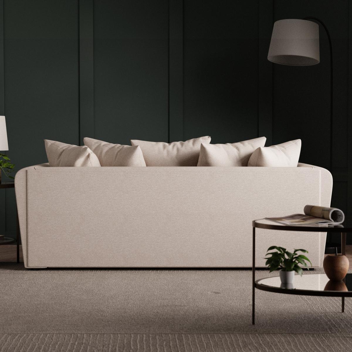 Blake Soft Texture Fabric 3 Seater Sofa Soft Texture Natural – image 4