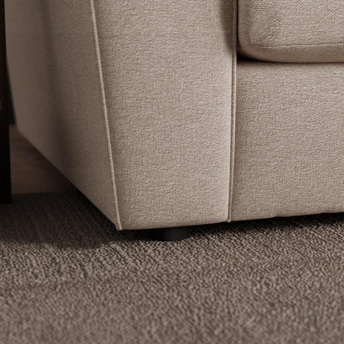 Blake Soft Texture Fabric 3 Seater Sofa Soft Texture Natural – image 7