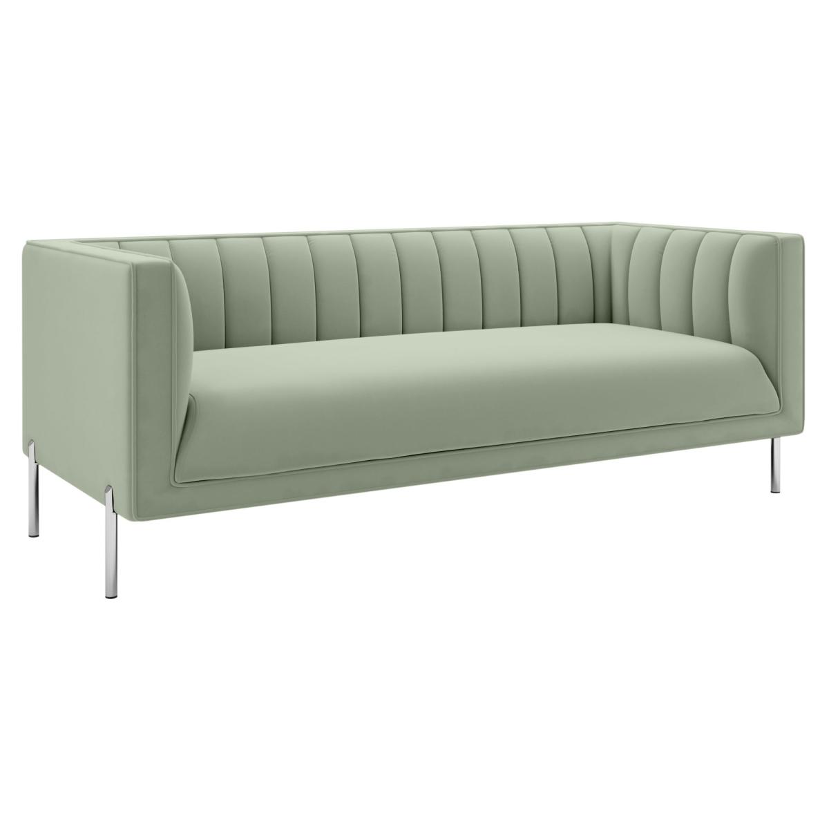 Bellamy Luxe Velvet 3 Seater Sofa Sage (Green) – image 2