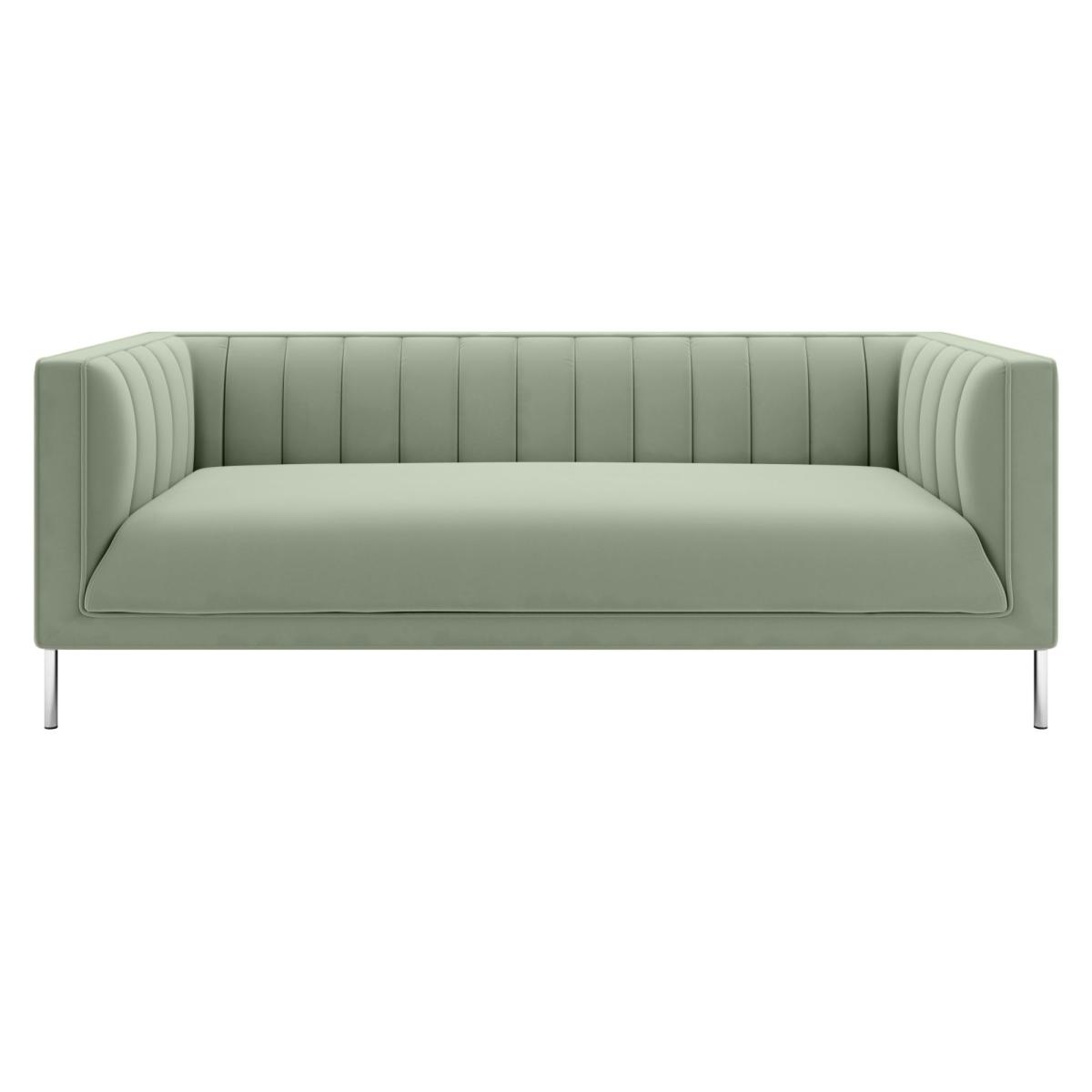 Bellamy Luxe Velvet 3 Seater Sofa Sage (Green) – image 3