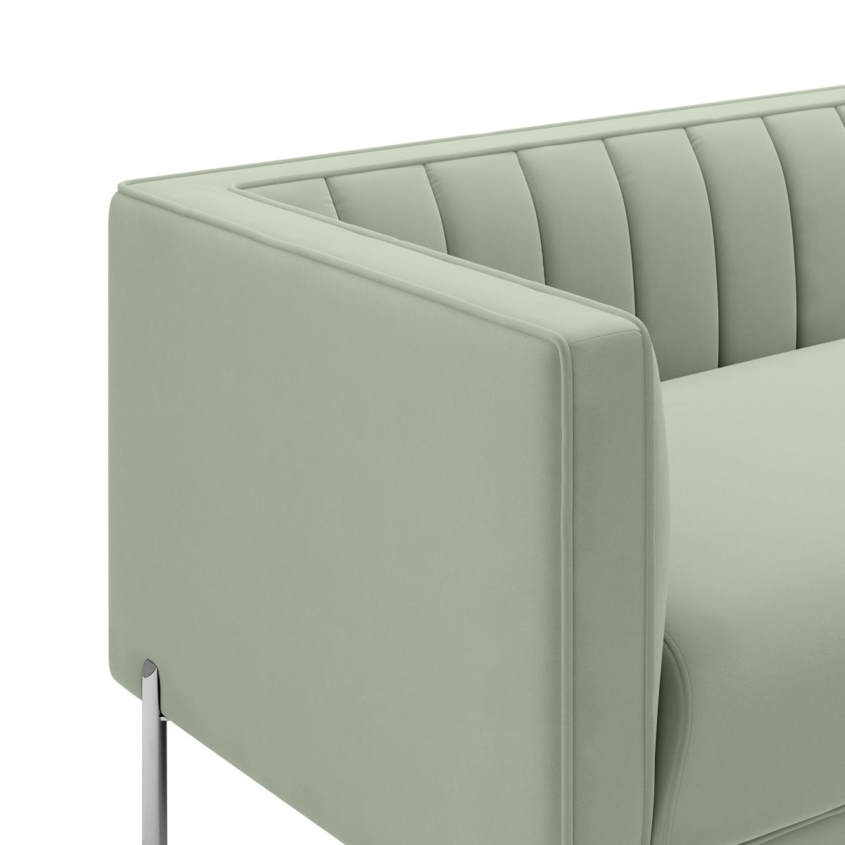Bellamy Luxe Velvet 3 Seater Sofa Sage (Green) – image 7