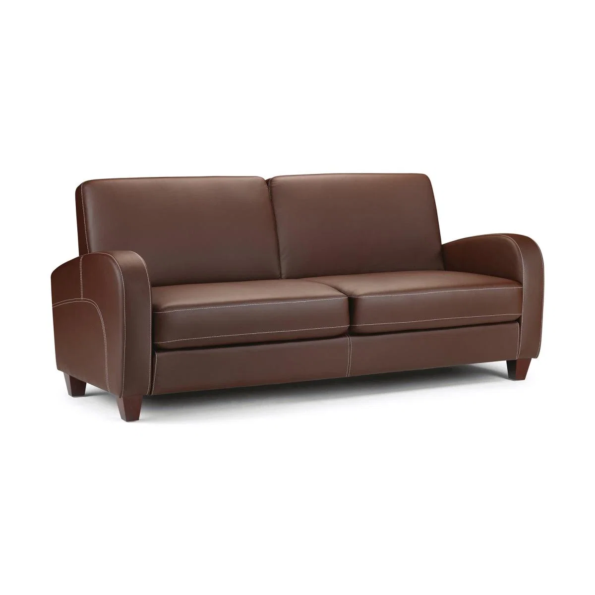 Vivo Faux Leather 3 Seater Sofa Brown – image 3