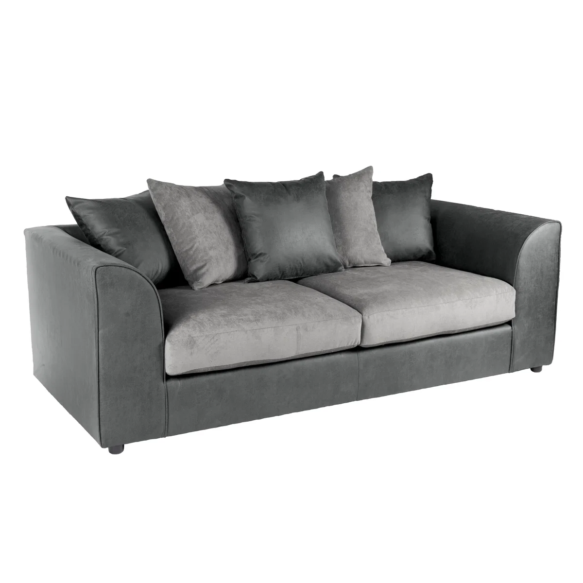 Blake Fabric Combo 3 Seater Sofa Grey – image 3