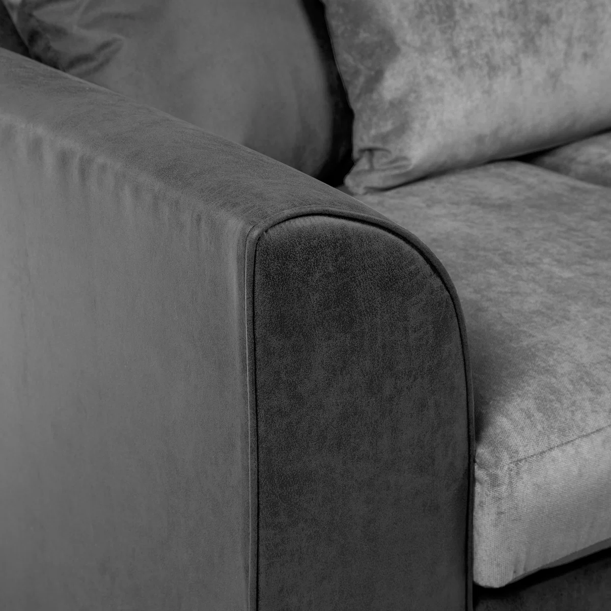 Blake Fabric Combo 3 Seater Sofa Grey – image 6