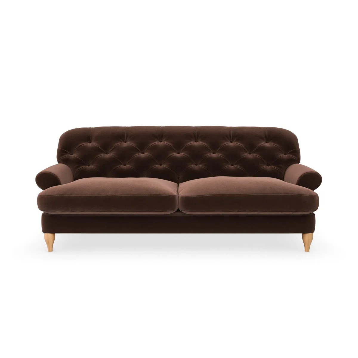 Canterbury Luxury Velvet 3 Seater Sofa Luxury Velvet Pinecone – image 3