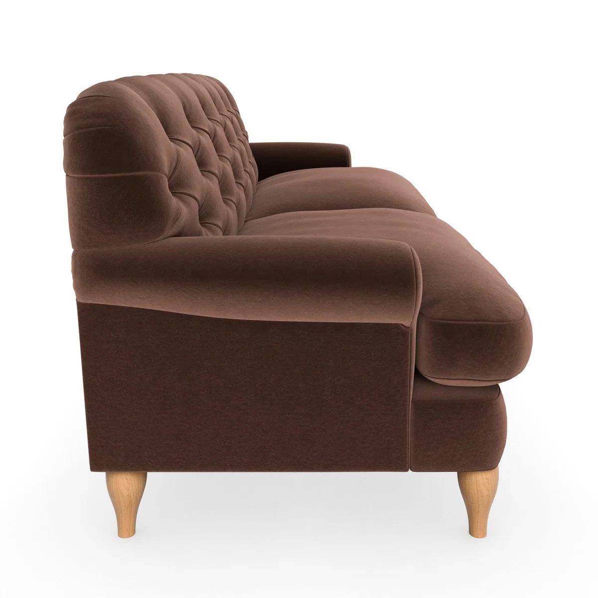 Canterbury Luxury Velvet 3 Seater Sofa Luxury Velvet Pinecone – image 4