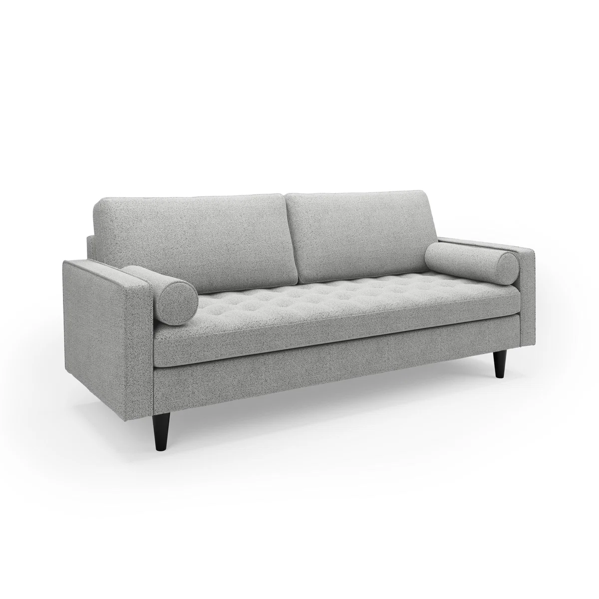 Alfie Boucle 3 Seater Sofa Light Grey – image 2