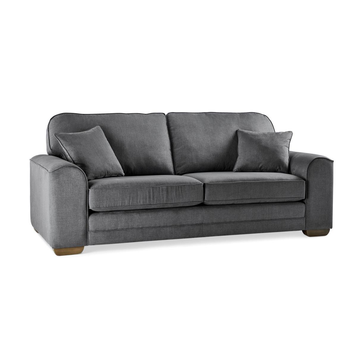 Morello 3 Seater Sofa Brushed Plain Fabric Brushed Plain Graphite – image 2