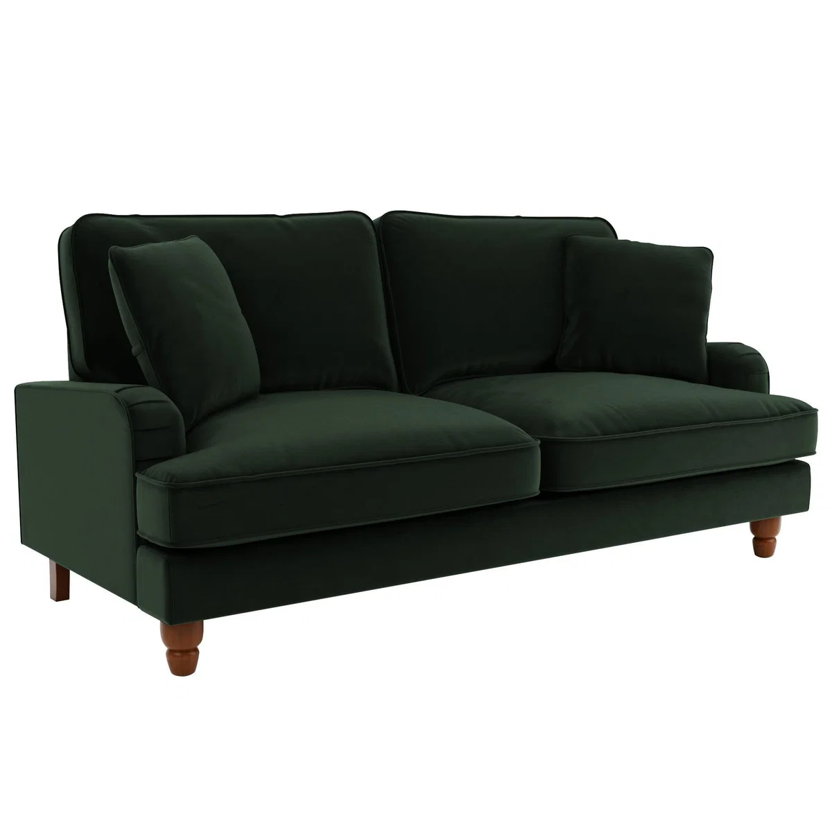 Beatrice Velvet 3 Seater Sofa Bottle (Green) – image 4