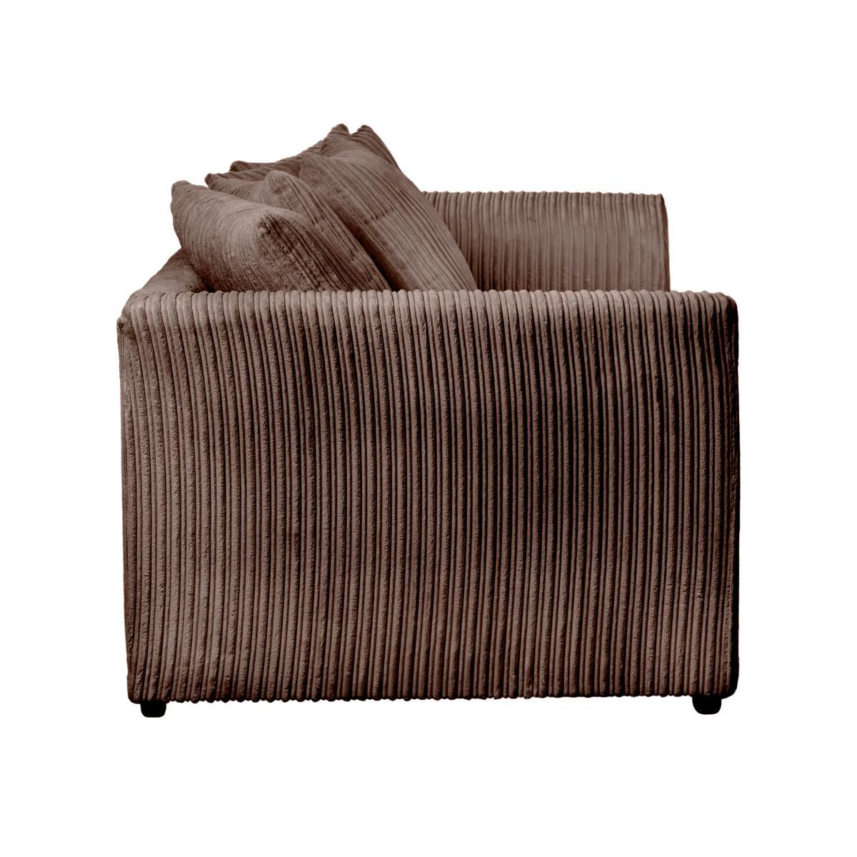 Blake Jumbo Cord 3 Seater Sofa Chocolate (Brown) – image 4