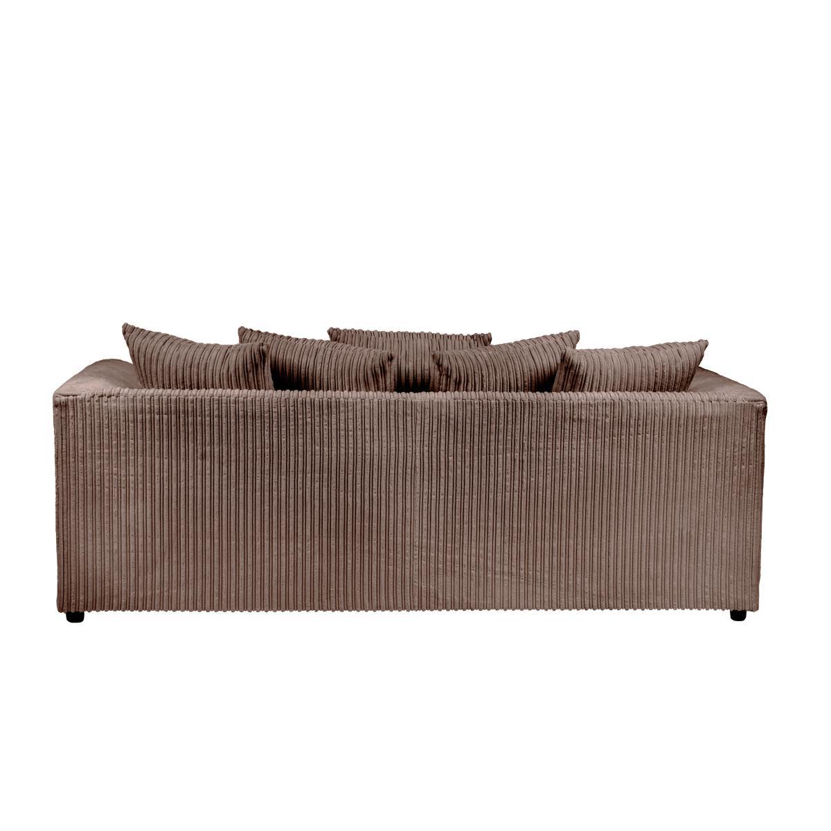 Blake Jumbo Cord 3 Seater Sofa Chocolate (Brown) – image 5