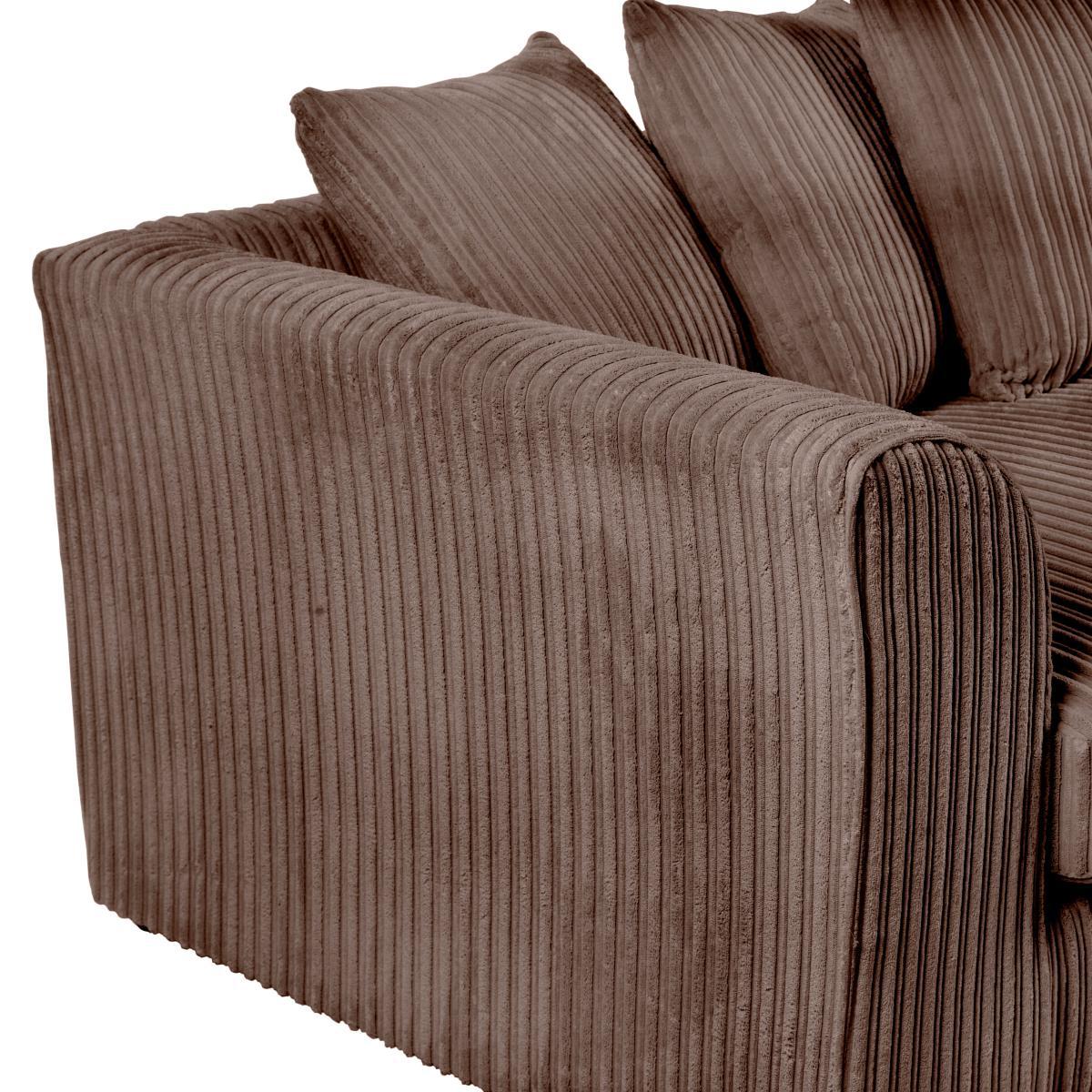 Blake Jumbo Cord 3 Seater Sofa Chocolate (Brown) – image 7