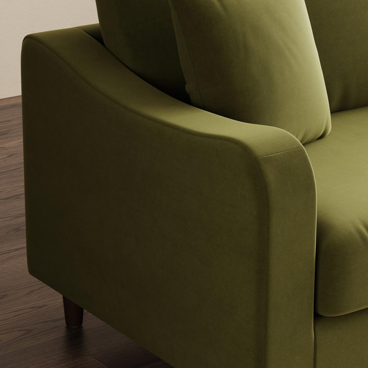 Ellison Velvet 3 Seater Sofa Velvet Olive – image 2