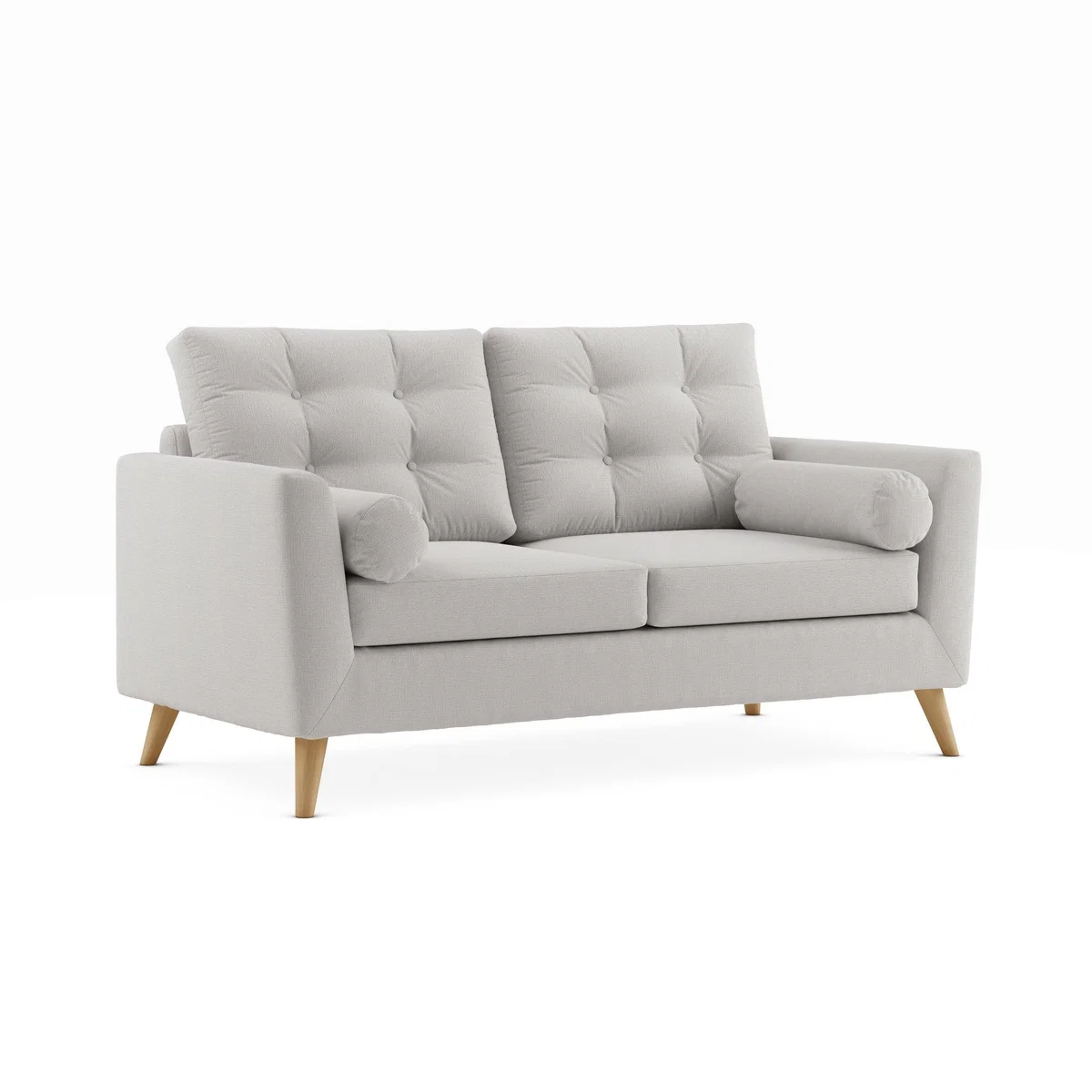 Lewes Textured Weave 3 Seater Sofa Textured Weave Silver – image 2