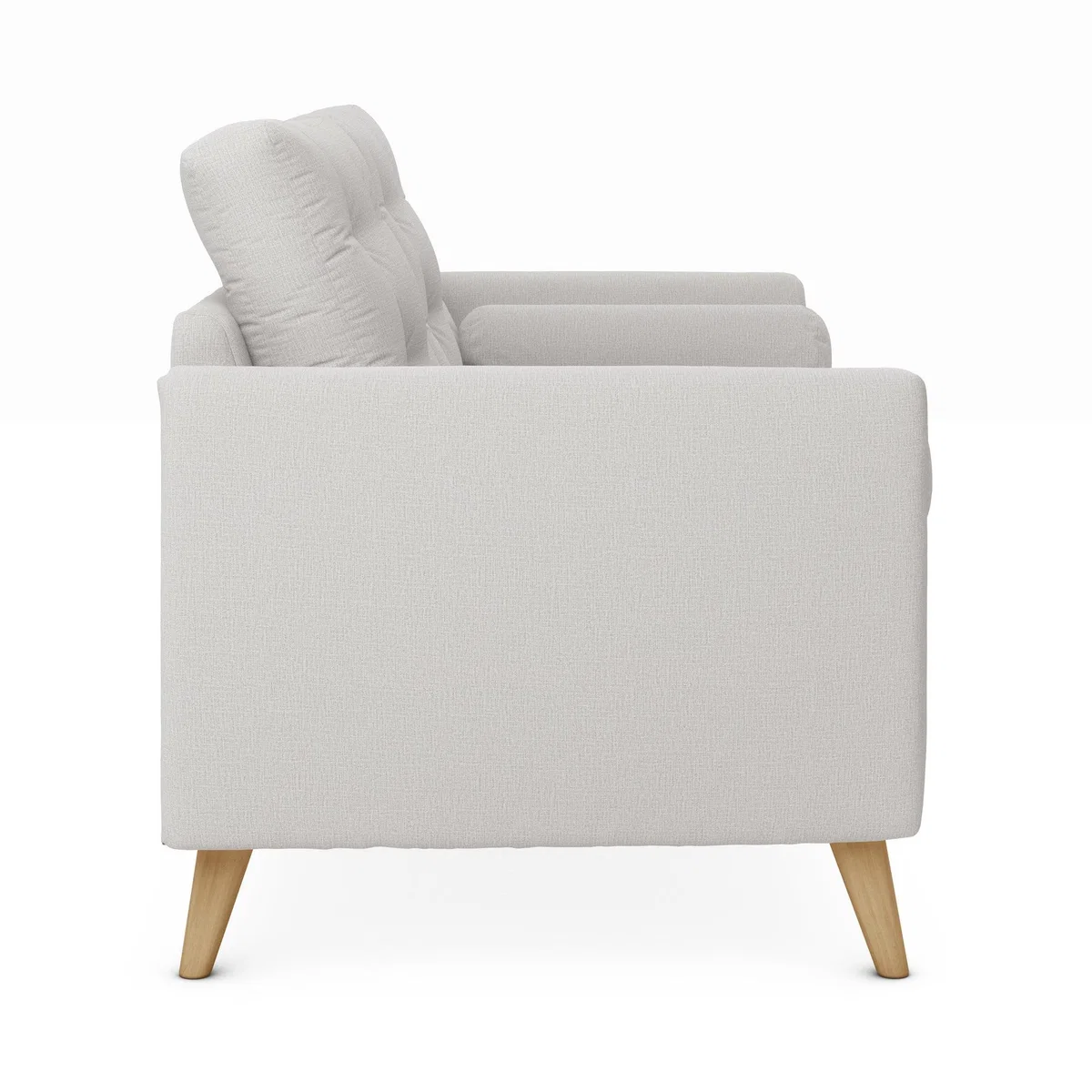 Lewes Textured Weave 3 Seater Sofa Textured Weave Silver – image 4