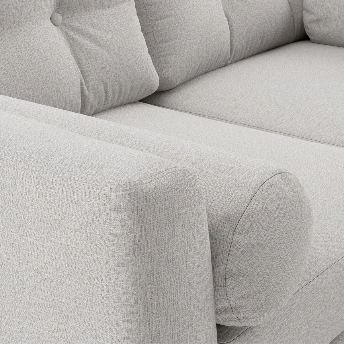Lewes Textured Weave 3 Seater Sofa Textured Weave Silver – image 7