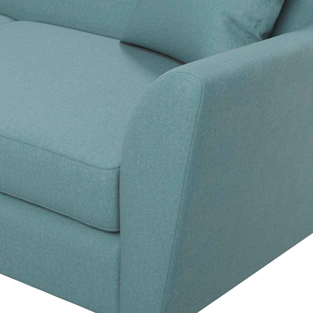 Ernie Fabric 3 Seater Sofa Teal (Blue) – image 6