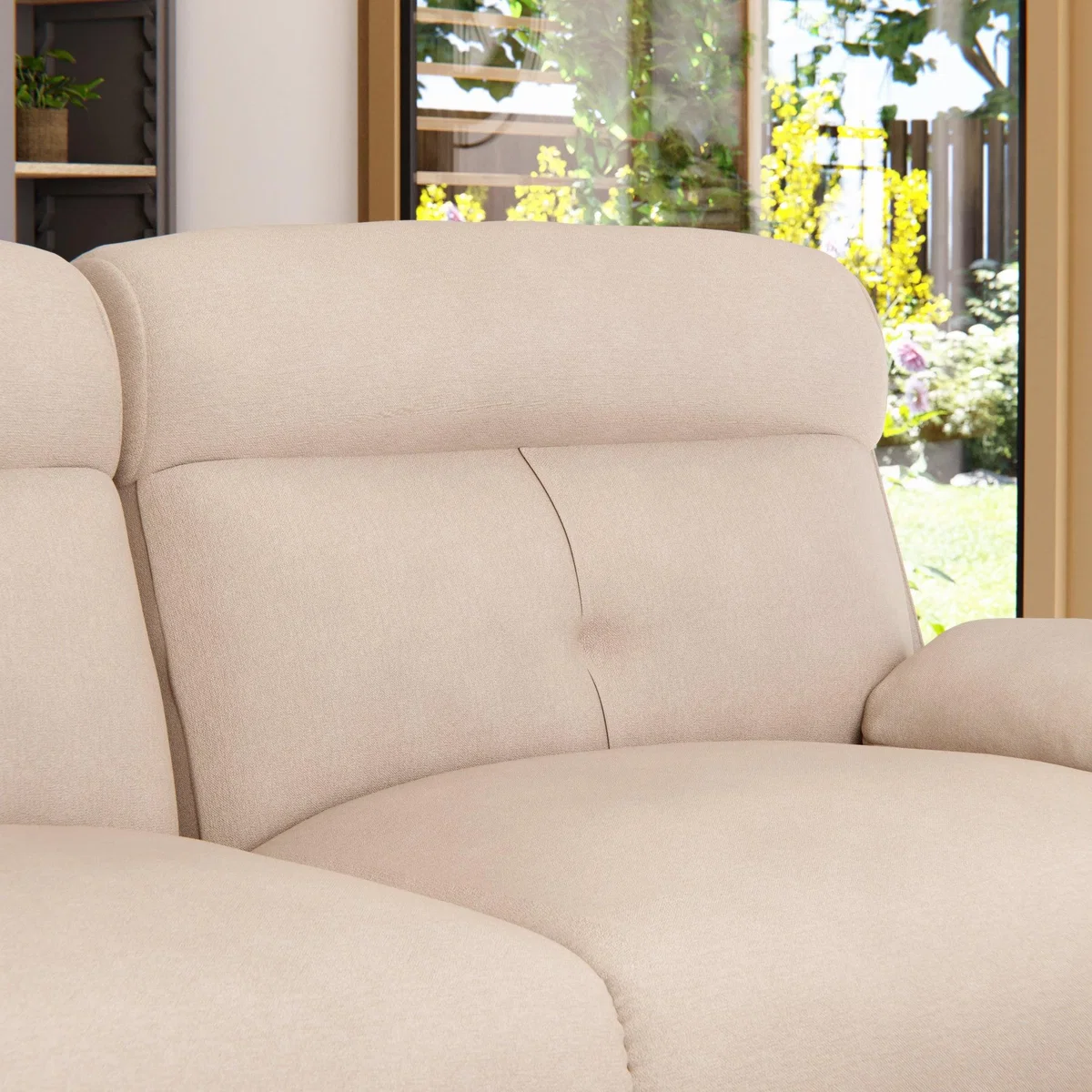 Abbotsbury 3 Seater Power Recliner Sofa Chenille Sand – image 7