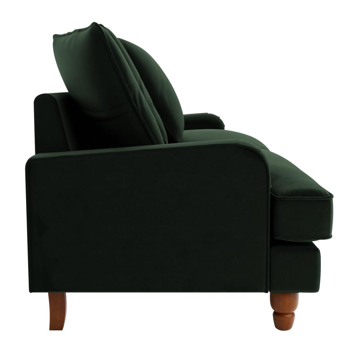 Beatrice Velvet Scatter Back 3 Seater Sofa Bottle (Green) – image 5