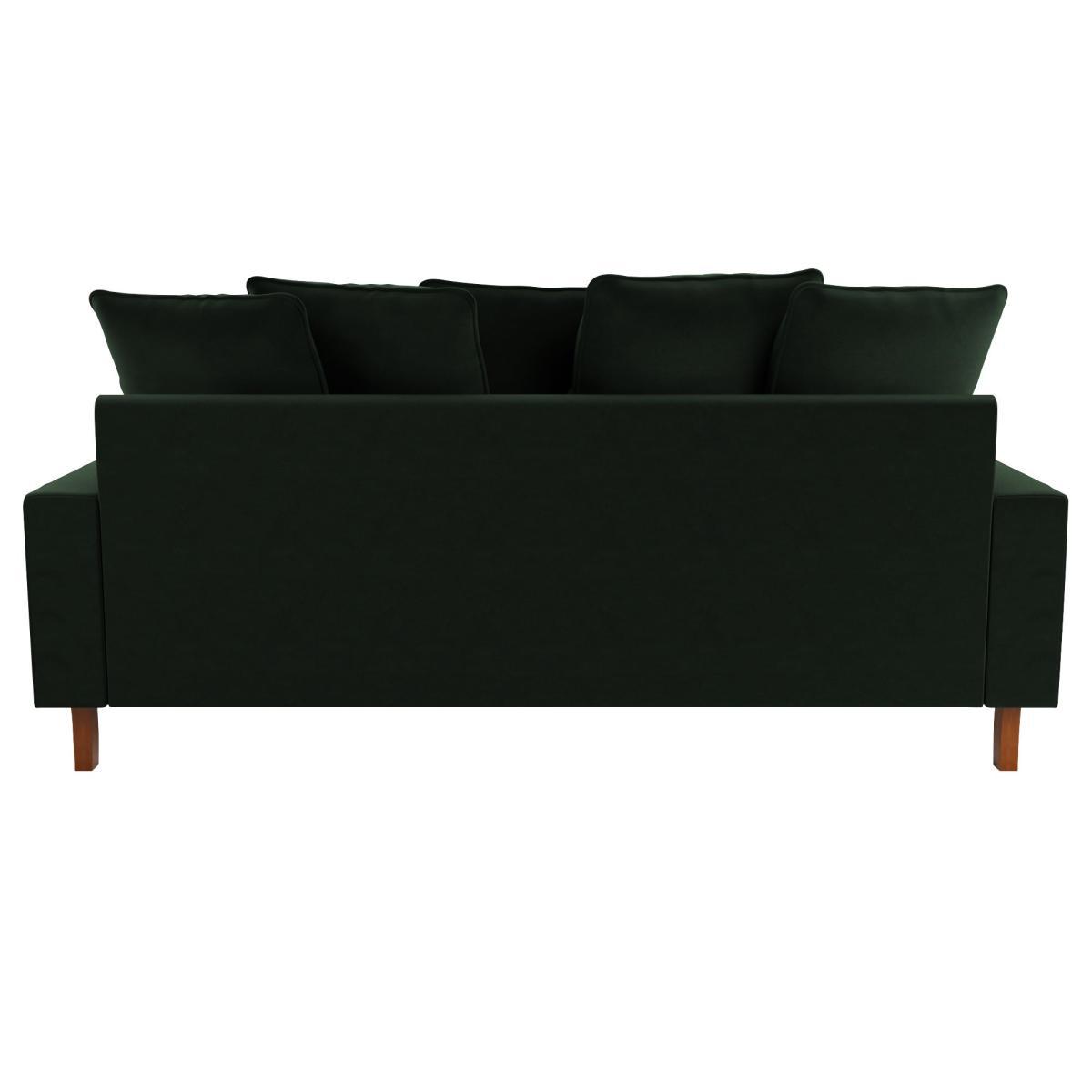 Beatrice Velvet Scatter Back 3 Seater Sofa Bottle (Green) – image 6