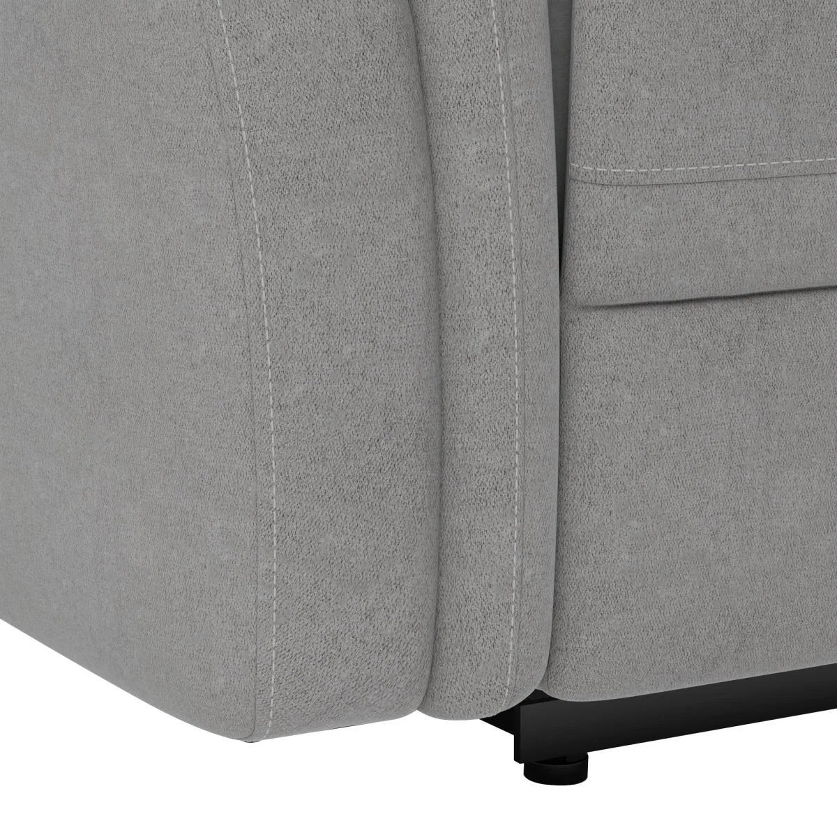 Monte Chenille Reclining 3 Seater Sofa Light Grey – image 5