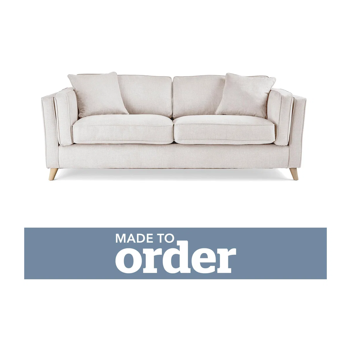 Arabella 3 Seater Sofa Brushed Plain Fabric Brushed Plain Silk – image 1