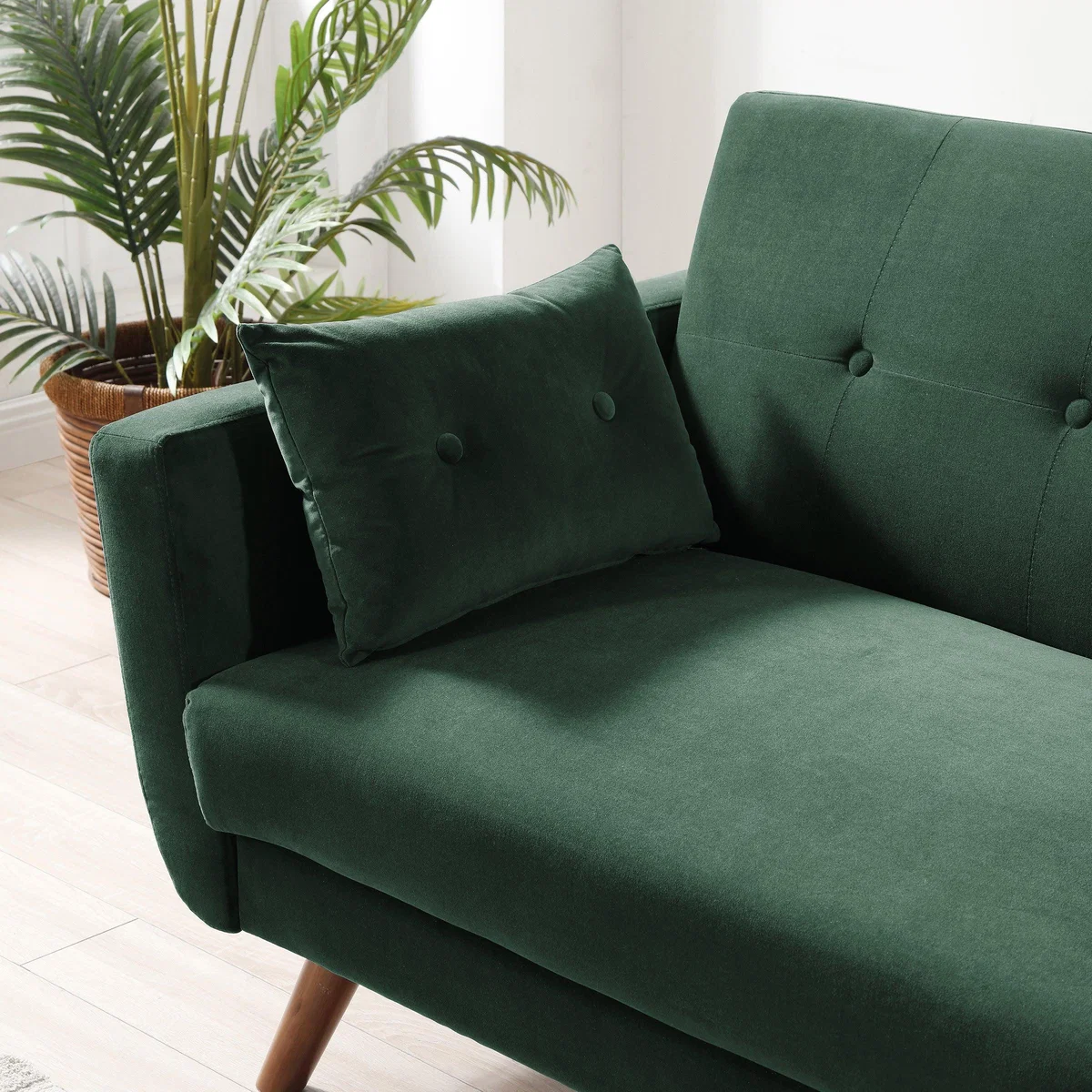 Bobby Velvet 3 Seater Sofa Bed Green – image 4