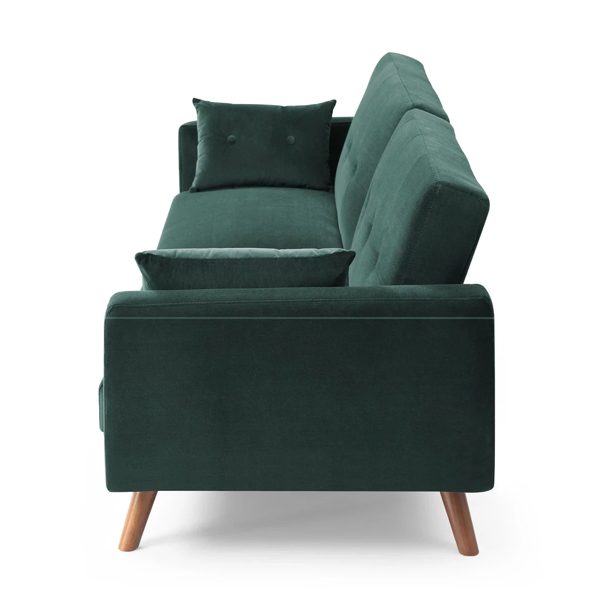 Bobby Velvet 3 Seater Sofa Bed Green – image 7