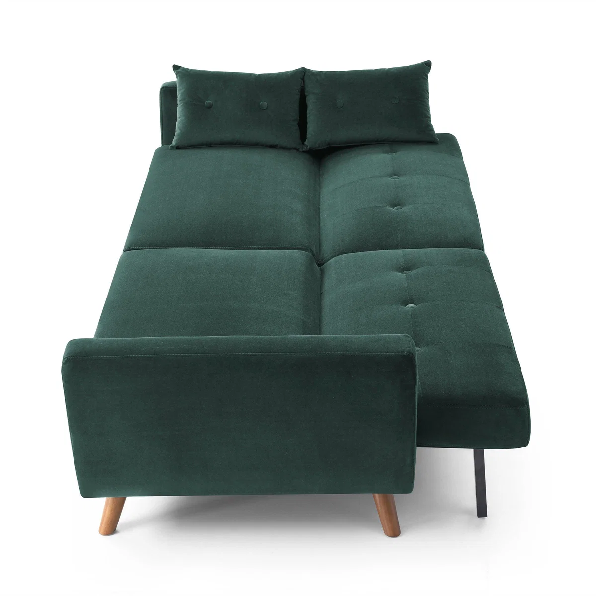 Bobby Velvet 3 Seater Sofa Bed Green – image 8