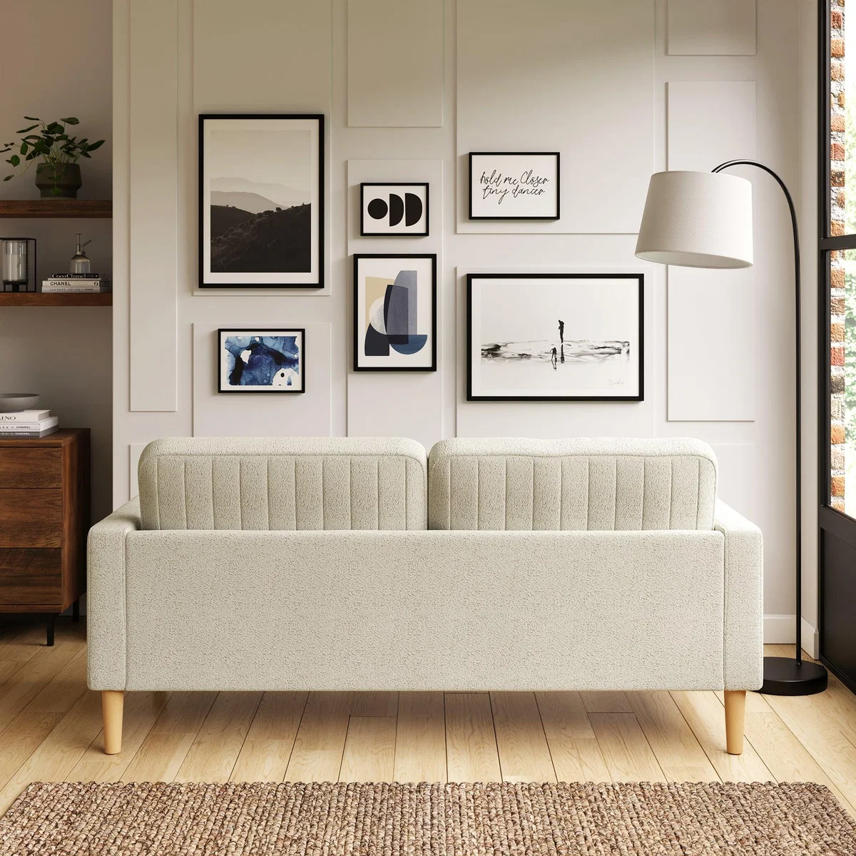 Jacob Pleated Cosy Chenille 3 Seater Sofa Jacob Chenille Ivory – image 5