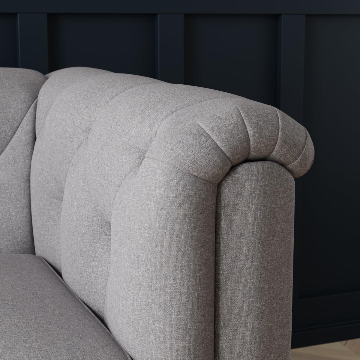 Chesterfield Soft Texture 3 Seater Sofa Soft Texture Grey – image 5