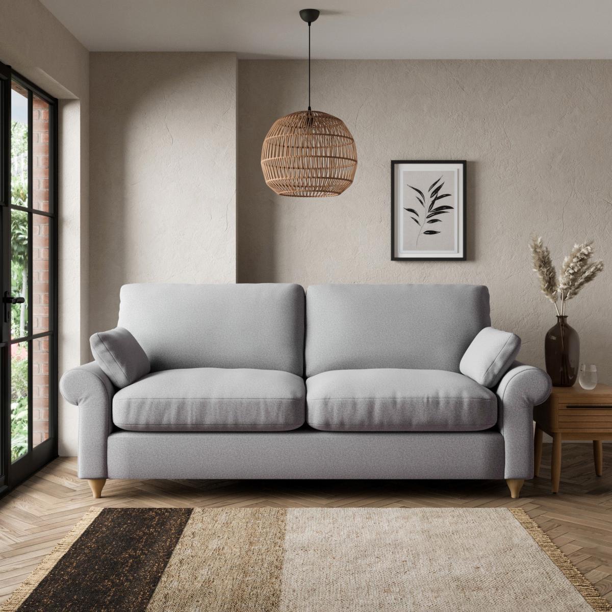 Salisbury Woolly Marl 3 Seater Sofa Woolly Marl Warm Grey – image 1