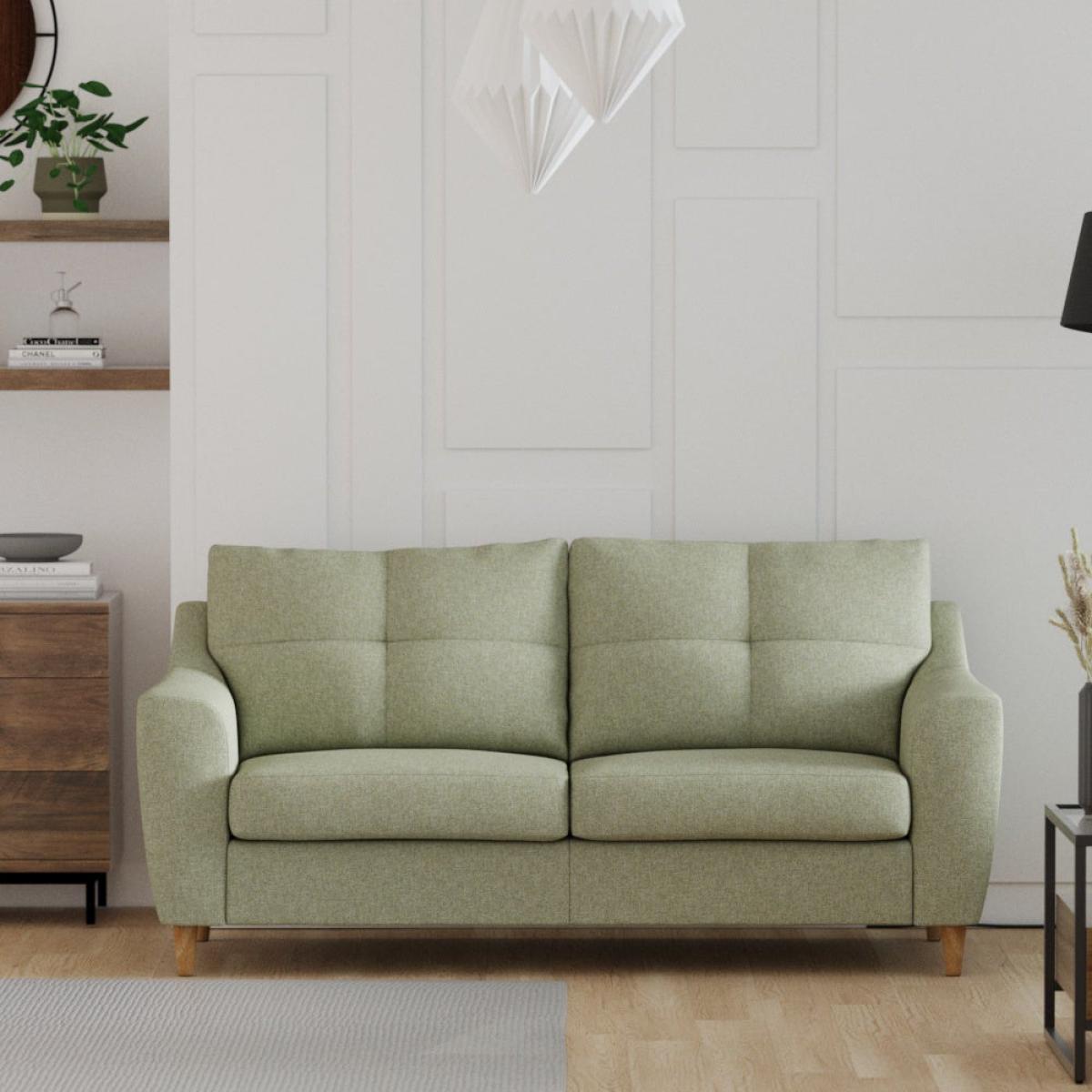 Baxter Textured Weave 3 Seater Sofa Light Moss – image 1