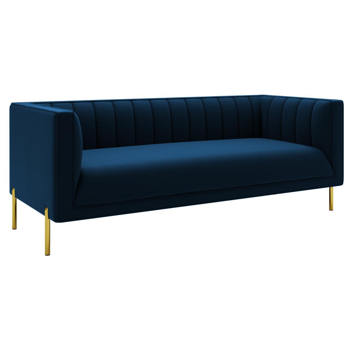 Bellamy Luxe Velvet 3 Seater Sofa Luxe Navy – image 2