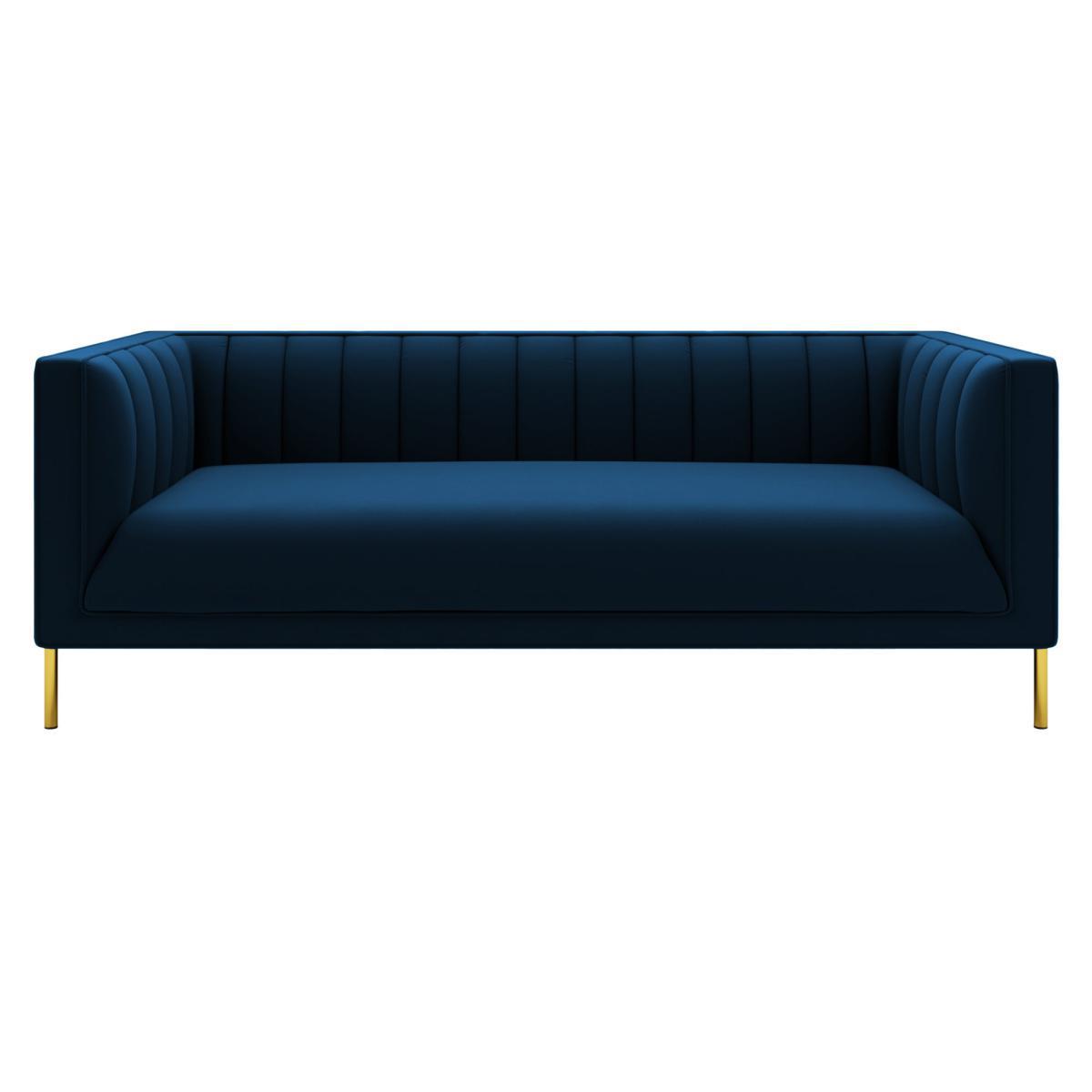 Bellamy Luxe Velvet 3 Seater Sofa Luxe Navy – image 3